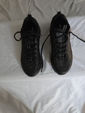 Skechers Men's Black Lace-Up Athletic Sneakers